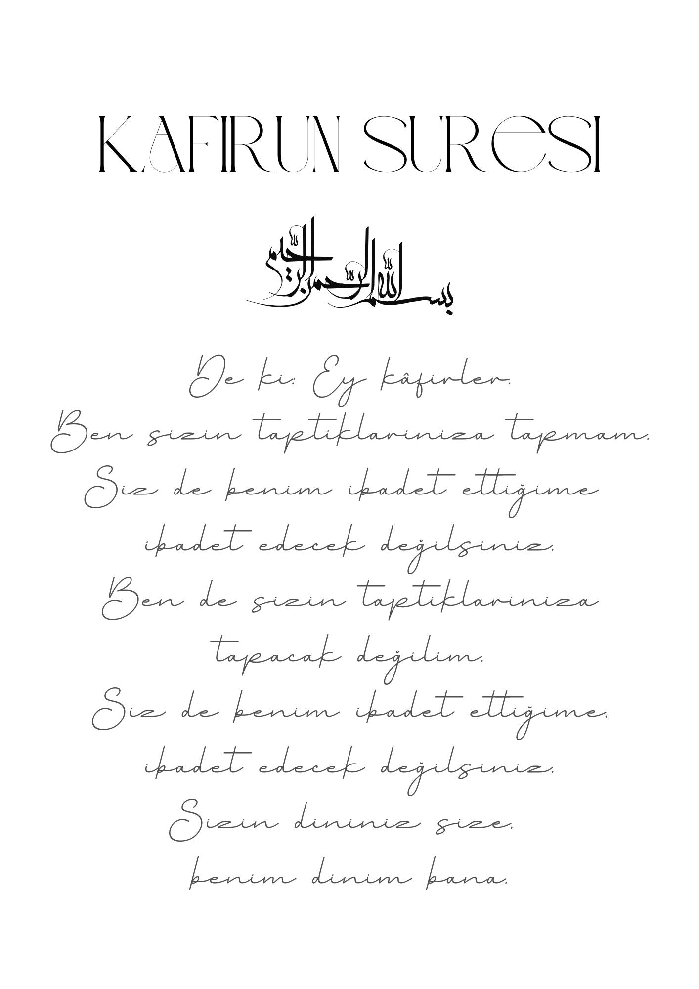 Kafirun, Nas ve Falak suresi