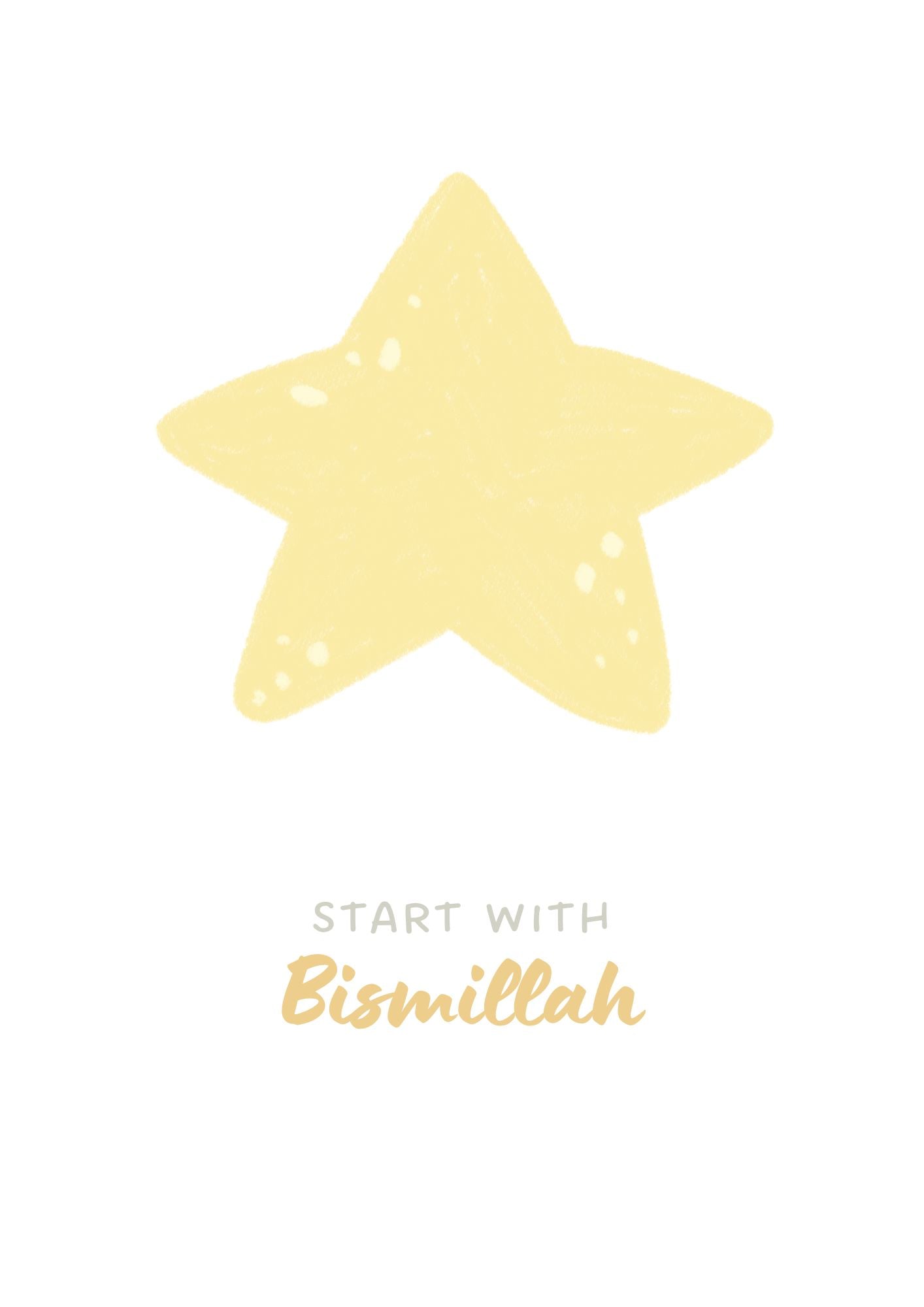 Bismillah Alhamdulillah Posterset für Kinder