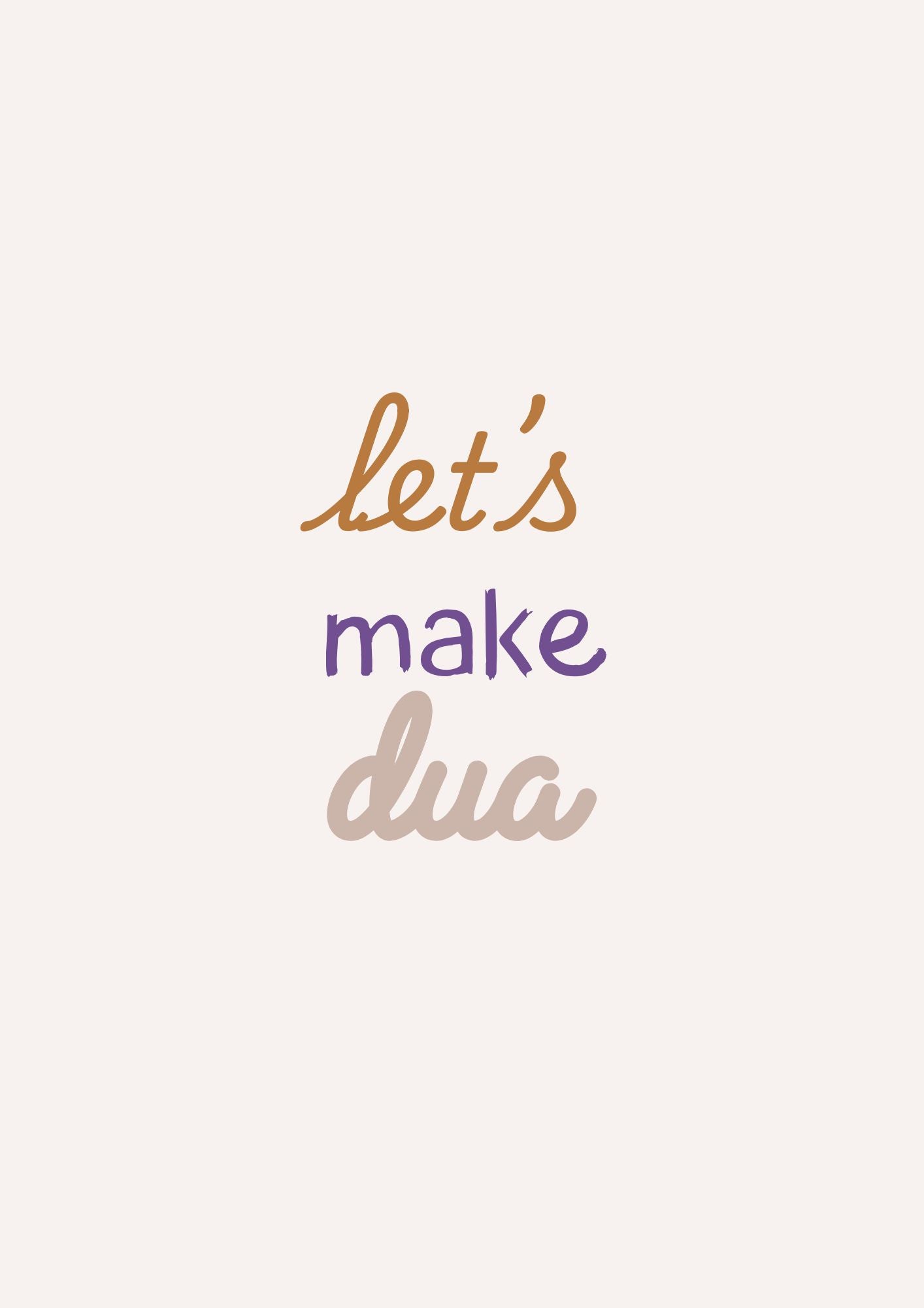 Let‘s make dua Poster