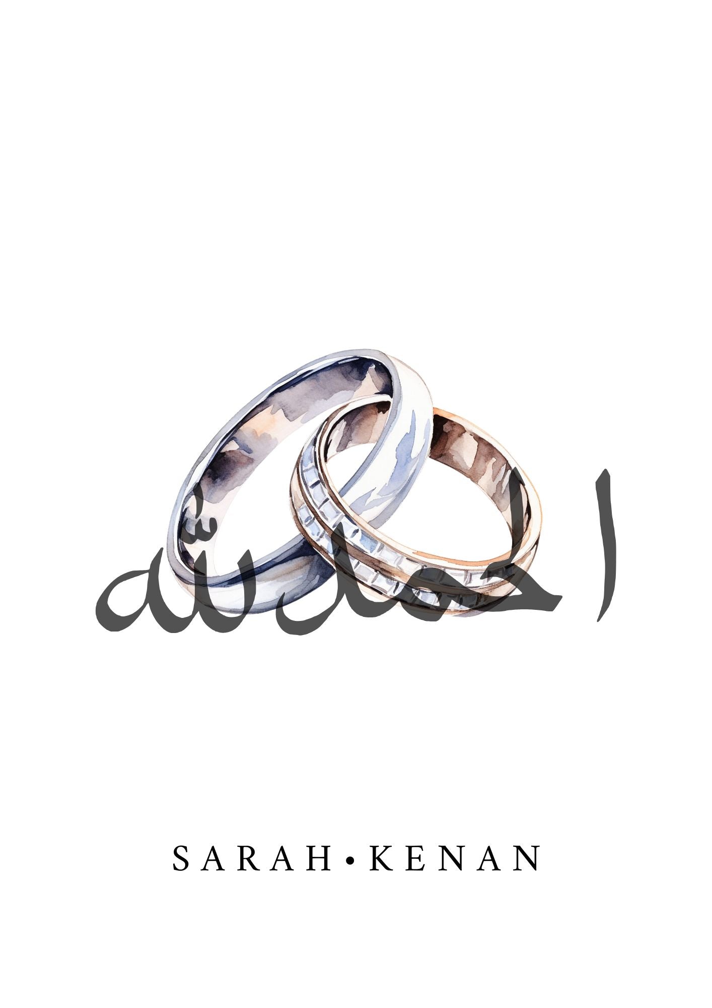 Pärchenposter mit Ringen