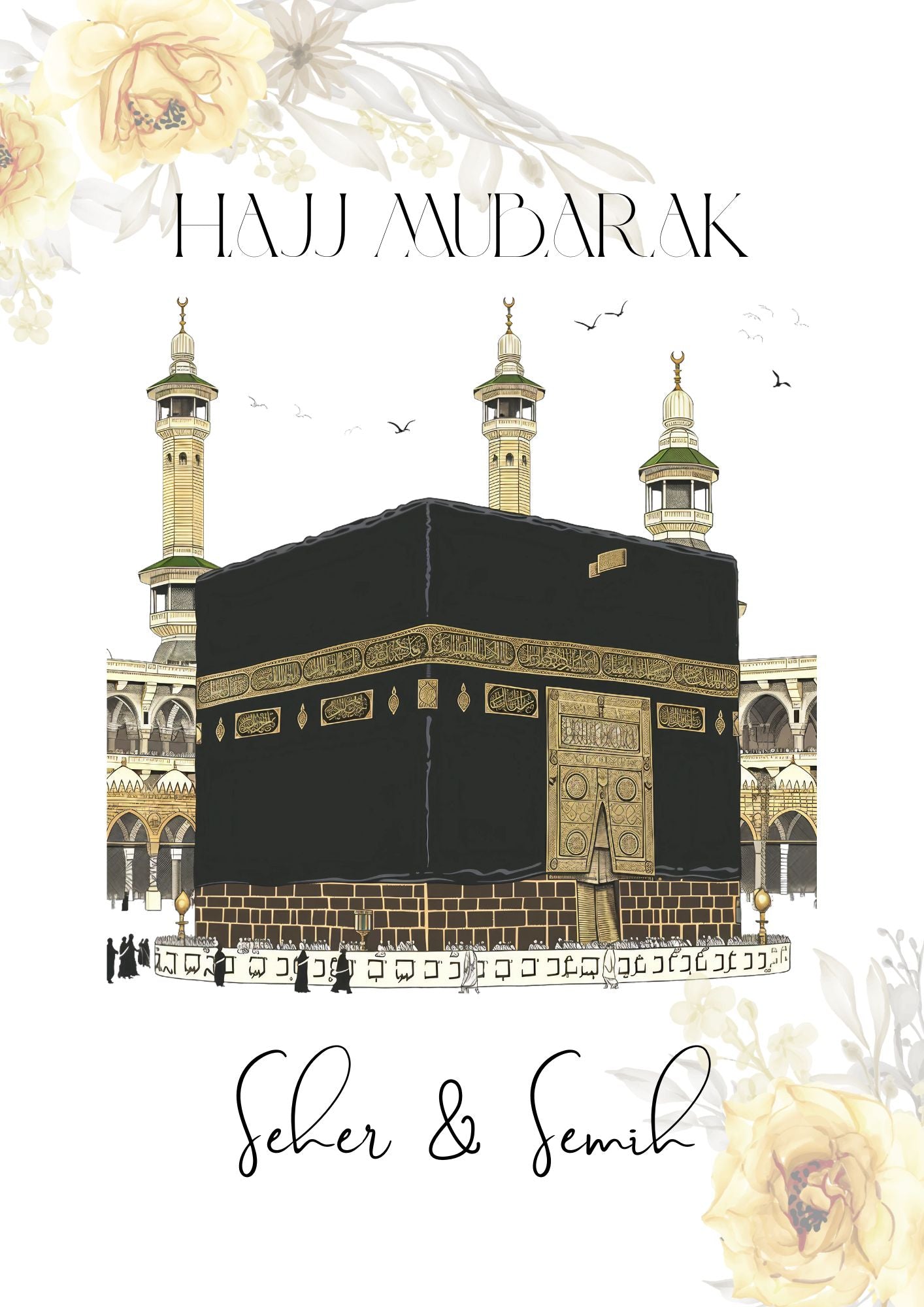 Florales Kaaba Poster
