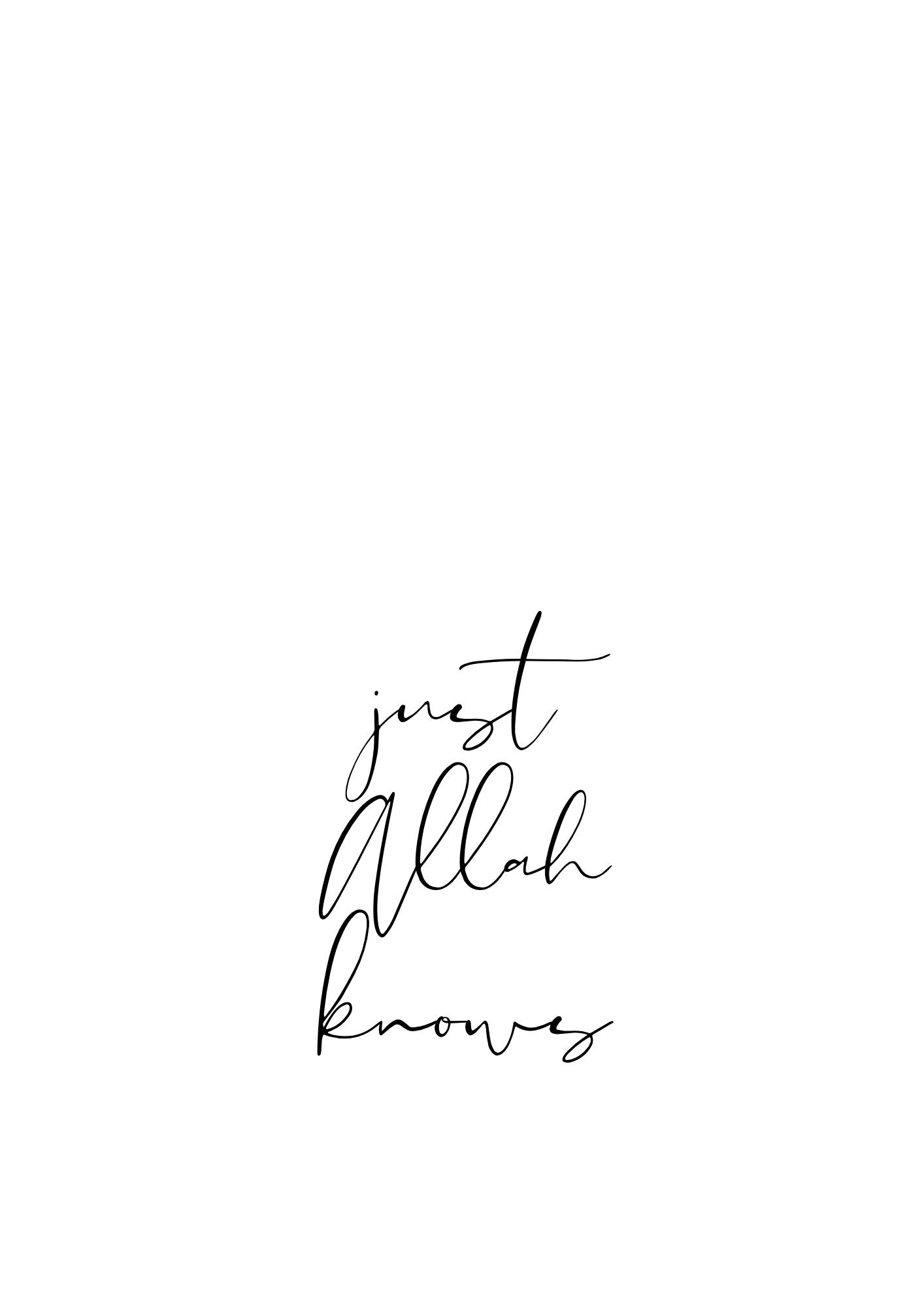 Just Allah knows Posterset