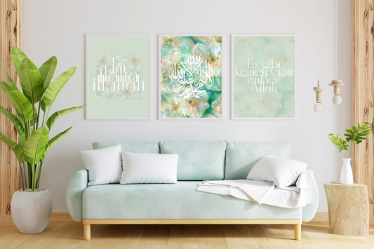 Florales la ilaha illallah Posterset