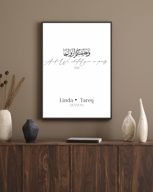 Poster And We created you in pairs