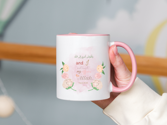 Tasse mit dem Koranvers 40:44