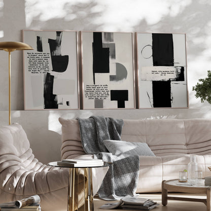 Koransuren Posterset in schwarz-beige
